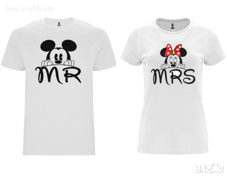 Нова тениски за двойки с Мики и Мини Маус, снимка 1