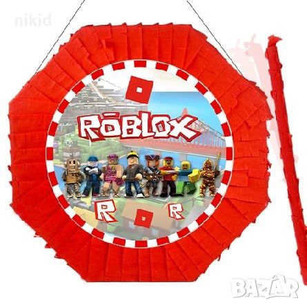 Роблокс Roblox голяма готова пинята + пръчка подарък за парти рожден ден, снимка 1