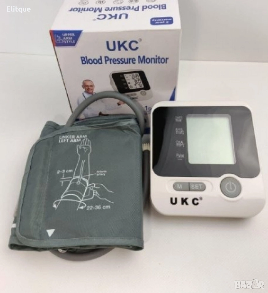 Автоматичен апарат UKC BL-8034, за измерване на налягане и пулс, снимка 1