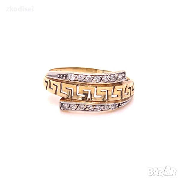 Златен дамски пръстен 2,77гр. 14кр. проба:585 размер:58 модел:33041-2, снимка 1