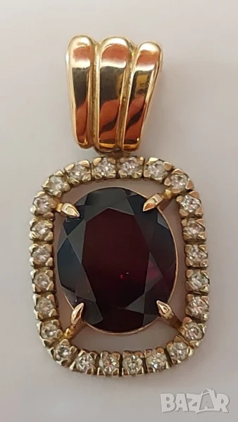Руски златен медальон с брилянти, снимка 1