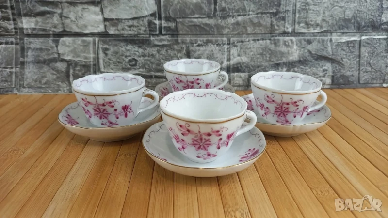 4 стари порцеланови чаши за кафе - Schierholz, снимка 1