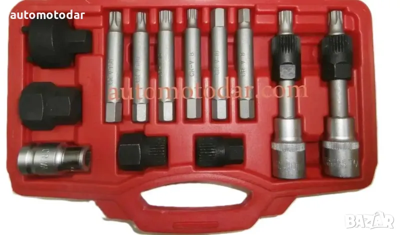 Комплект инструмент за демонтаж шайби на алтернатор 13 части, снимка 1