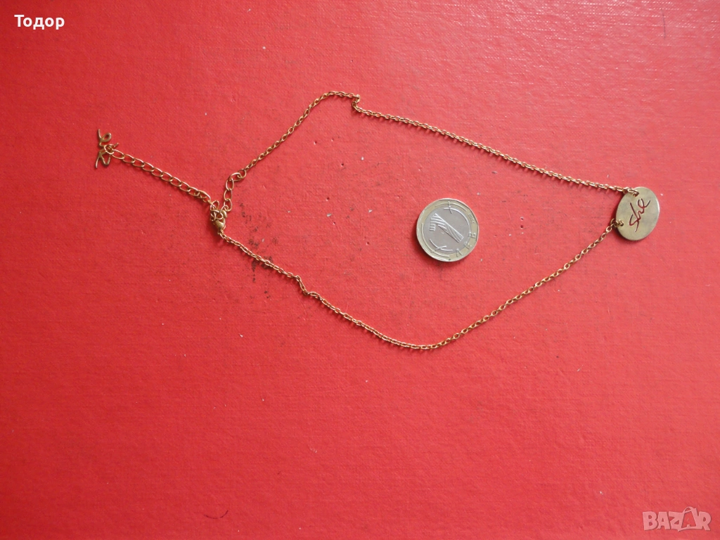 Позлатено колие She, снимка 1