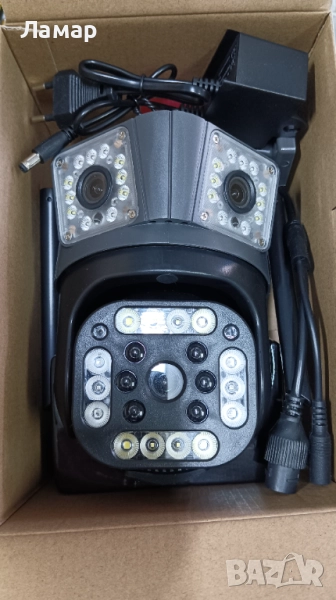 Тройна безжична IP камера с WiFi приложение iCSee 3 по 12MP, снимка 1