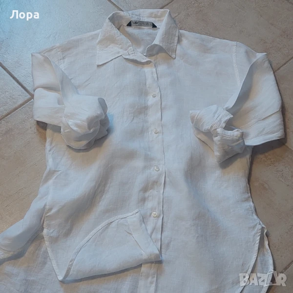 Дамска ленена риза ZARA , снимка 1