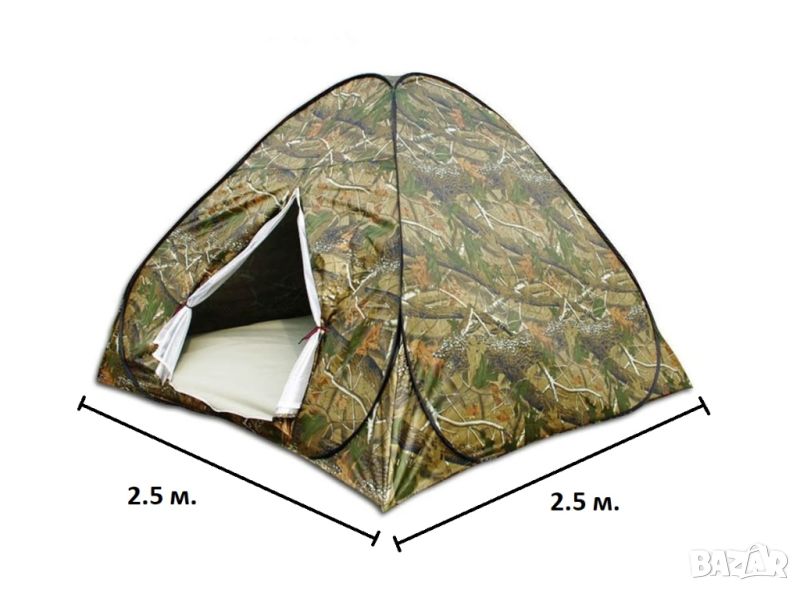 Палатка за 5 човека - саморазгъваща се - 2.5 х 2.5 м, снимка 1