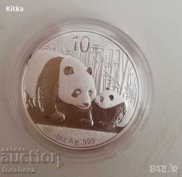 1 oz Сребро Китайска Панда 2011 с кутия и сертификат, снимка 1