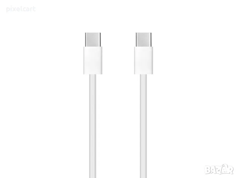 Кабел от USB-C към USB-C, fast charging, 2 м., Бял, снимка 1