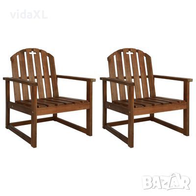 vidaXL Градински столове, 2 бр, акациево дърво масив(SKU:310266, снимка 1