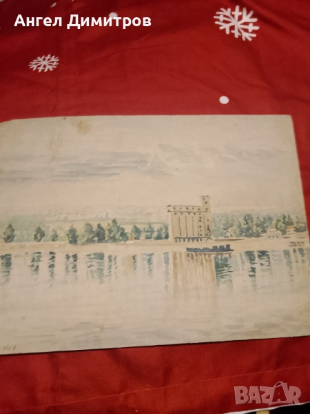 Ангел Ботев акварел картина 1948 г, снимка 1