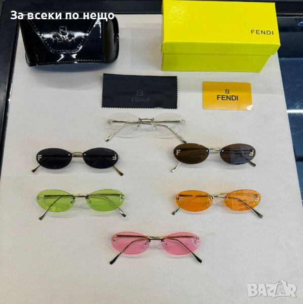 Слънчеви очила с UV400 защита с черен обикновен калъф Fendi Код D370, снимка 1