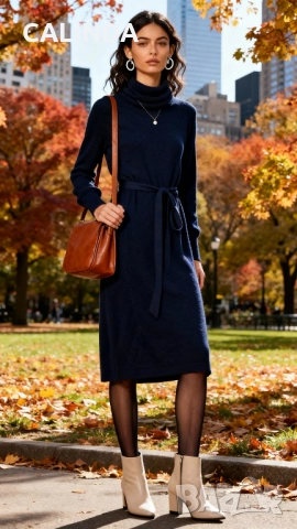 Mango плетена миди черна рокля с колан