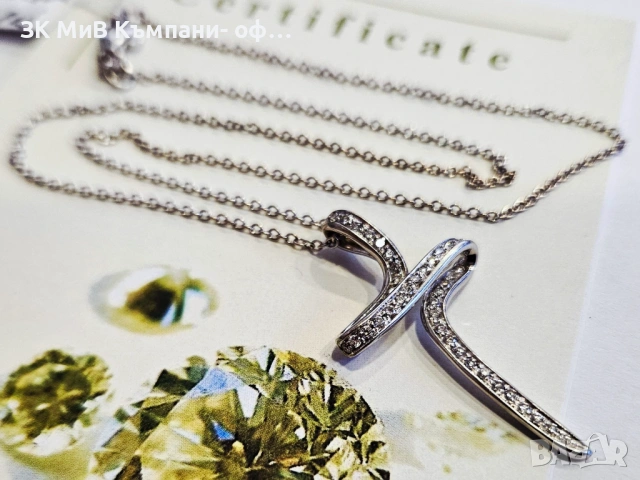 Златен синджир с кръст с 45бр.диаманти 18К. 6.17гр 04600-25, снимка 3 - Колиета, медальони, синджири - 52156456