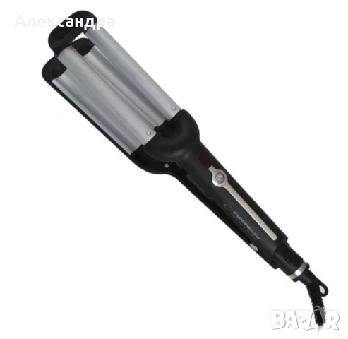 Ретро преса за коса Esperanza Isabella EBL013, 55W, Керамично покритие, 200 C, Черен/сив, 2 ГОДИНИ Г, снимка 2 - Аксесоари за коса - 53512386