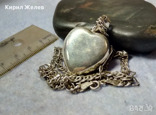 ФЛОРАЛНО ГРАВИРАН СРЕБЪРЕН ПЕНДАНТ СЪРЧИЦЕ Арт РАМКА За СНИМКИ със СРЕБЪРНА ВЕРИЖКА СРЕБРО 925 25980, снимка 9 - Колиета, медальони, синджири - 49734092