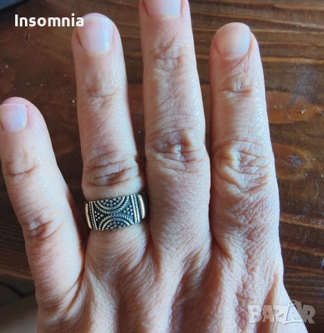 Сребърен пръстен, снимка 3 - Пръстени - 54134497