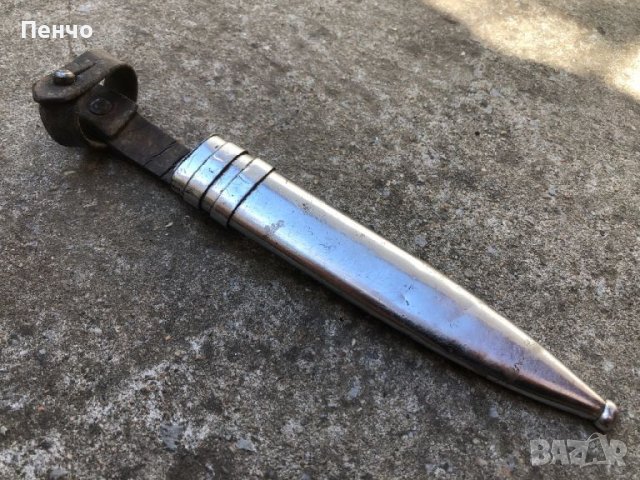стара метална кания за ""Нож на дневалния", снимка 2 - Антикварни и старинни предмети - 46371686