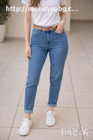 Дамски дънки с колан