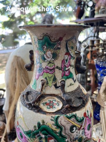 Автентична китайска ваза от 19в. №5595, снимка 7 - Антикварни и старинни предмети - 46446150