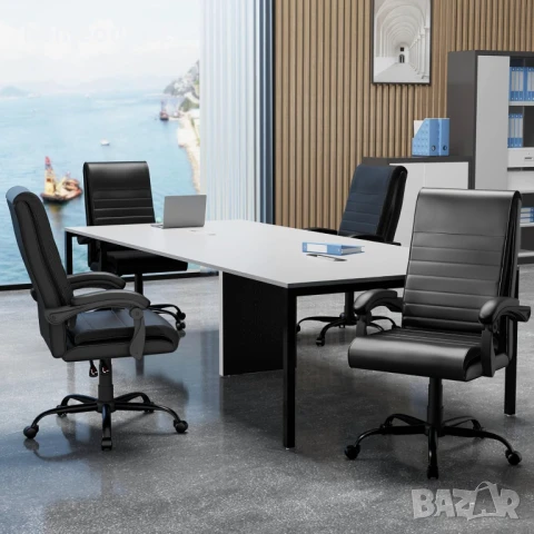 Офис стол HL BY-PG04-BK, снимка 2 - Столове - 51047879