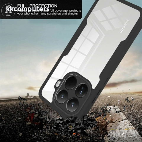 Защитен калъф + PET Протектор за Xiaomi 15T Pro | Акрил + TPU, Прозрачен дизайн, 360° Защита, 6 Цвет, снимка 8 - Калъфи, кейсове - 52360885