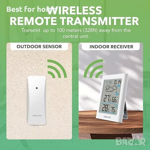 Безжична метеорологична станция с външен сензор, BALDR, снимка 3 - Друга електроника - 50176114