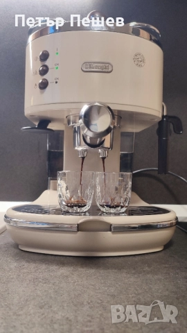 170лв. Delonghi Icona Vintage Ecov311 перфектно еспресо кафе, E.S.E. pods Делонги Нова машина, снимка 3 - Кафемашини - 52526640