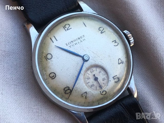 стар ръчен "LONGINES" - 1940/49г., снимка 9 - Антикварни и старинни предмети - 46490307