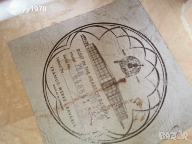 FRAMUS-MADE IN WEST GERMANY 1104261829LCHERY1, снимка 16 - Китари - 54167538