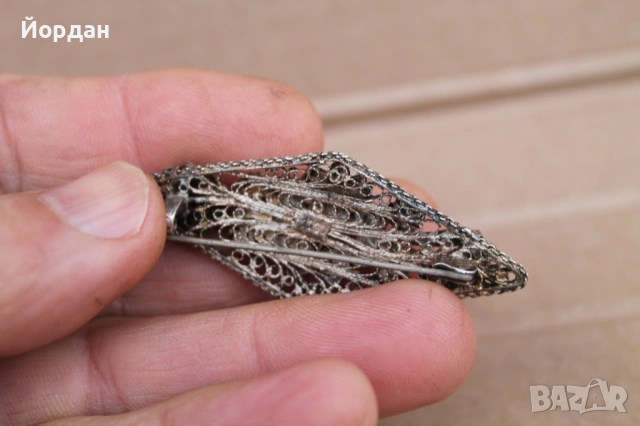 Дамска сребърна брошка, снимка 8 - Други ценни предмети - 53828935