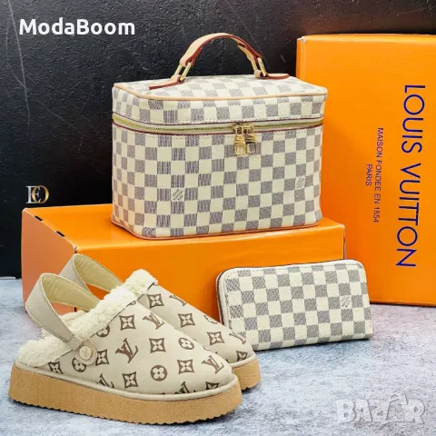 Louis Vuitton дамски комплекти , снимка 5 - Пантофи - 48286559