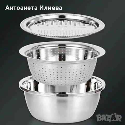 Многофункционално ренде 3в1 с купа за салата и съд за отцеждане, снимка 1