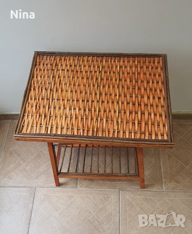 Плетена масичка, снимка 2 - Маси - 53495630