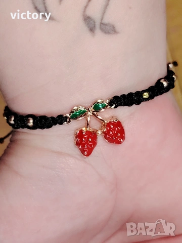 🍒 Cherry Kiss – ръчно изработена гривна 🍒
