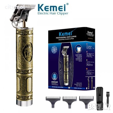 Професионалем тример KEMEI KM-1974A за оформяне и подстригване, USB зареждане, снимка 1 - Машинки за подстригване - 45841642