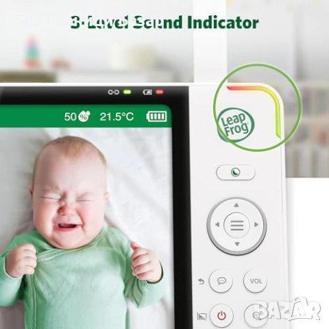 Нов Бебефон LeapFrog LF3927HD 7" HD монитор с цветно нощно виждане app, снимка 8 - Други - 54058942