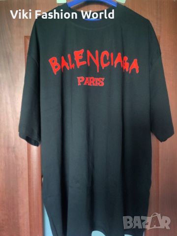 BALENCIAGA черна oversize тениска, снимка 2 - Тениски - 45682966