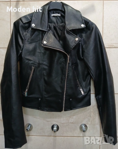 "Рокерско" яке за фина дама, или девойка /еко кожа - черно/