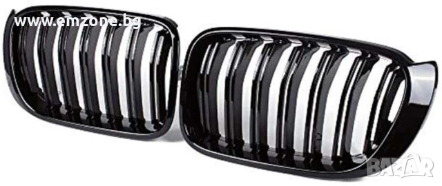 Двойни M Бъбреци Решетки за BMW X3 X4 F25 F26 БМВ Черен Гланц 2010-2014, снимка 4 - Аксесоари и консумативи - 50558977