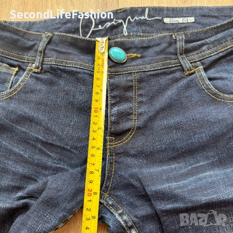 Desigual дамски сини дънки размер 42 , снимка 5 - Дънки - 53867994