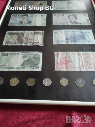 Пано с 8 стари  банкноти от Индонезия, снимка 1 - Нумизматика и бонистика - 46443397