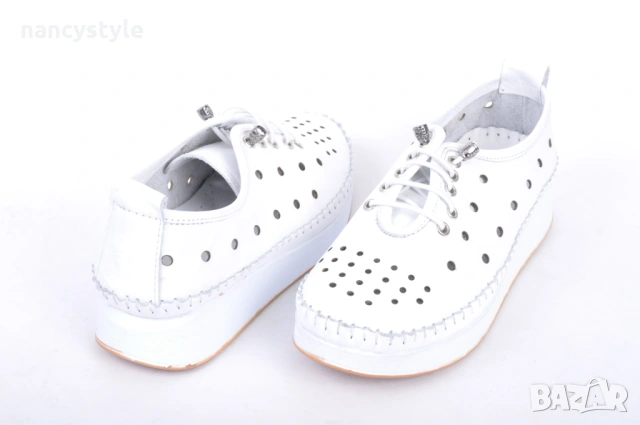 СЕЗОН '26! Бели летни обувки на дупки, снимка 3 - Дамски ежедневни обувки - 53947183