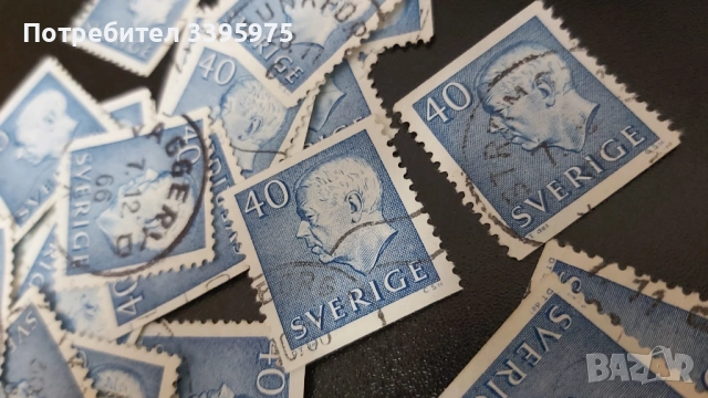 Пощенски марки на шведския крал Густав VI Адолф 1964 г. (150 броя), снимка 6 - Филателия - 51556387
