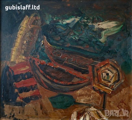 Картина "След буря", худ. Атанас Коцев, 1992 г., снимка 2 - Картини - 54132820