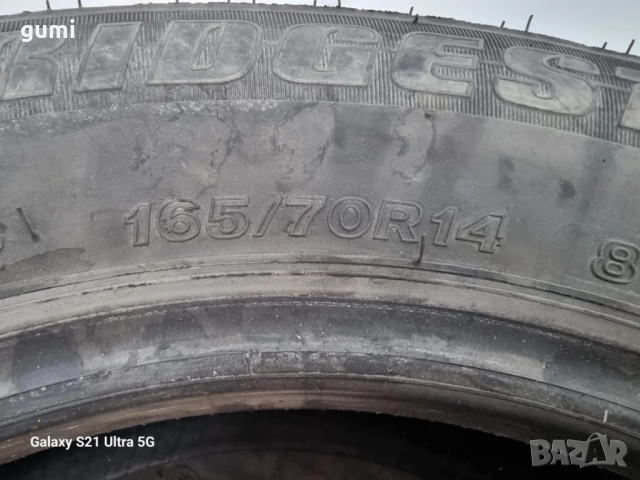 2бр летни гуми 165/70/14 BRIDGESTONE L03853, снимка 4 - Гуми и джанти - 51758423