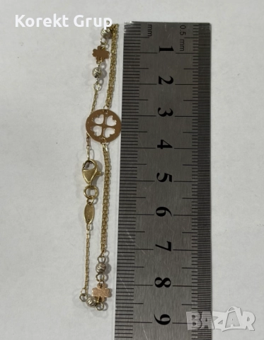 Златна гривна 1.9 грама 14 карата 585, снимка 6 - Гривни - 52888297