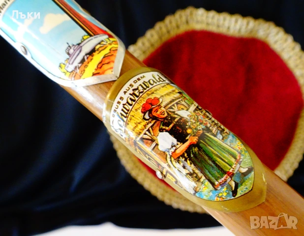 Тиролски туристически бастун 8 значки,Елен,Шварцвалд. , снимка 6 - Антикварни и старинни предмети - 53296655