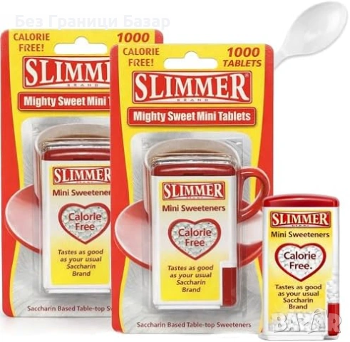 Нов Подсладител таблетки Slimmer Sweet Mini 2000 броя заместител захар