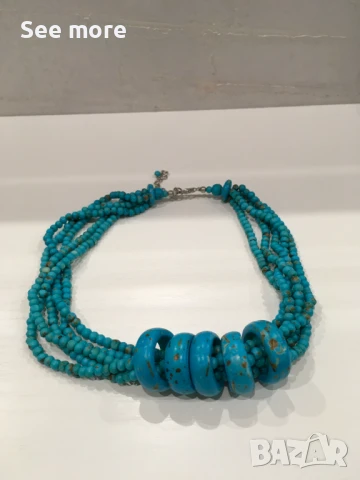 Ефектно колие в тюркоаз цвят